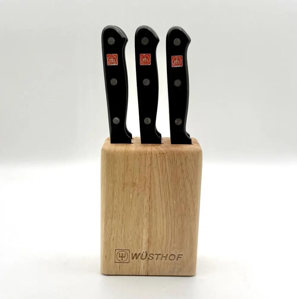 Set of 6 Wusthof Gourmet Knives Steak Knives With Block 4050 M/12cm - Germany